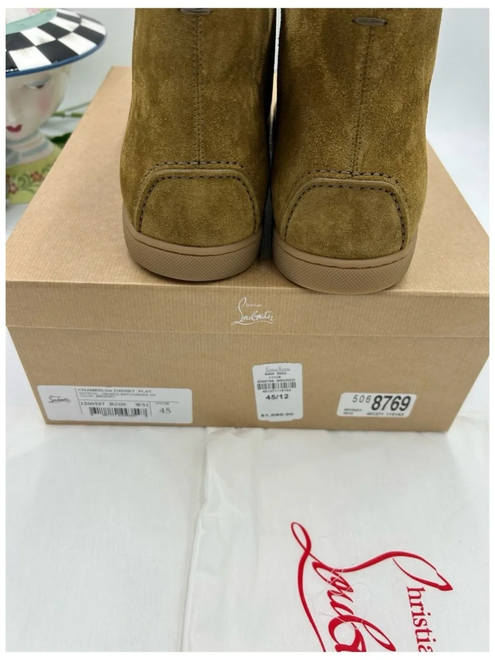 Men's Christian Louboutin CHAMBELISS suede boots size 44/11US made in Italy